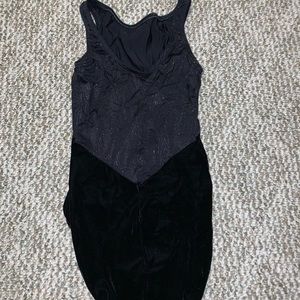 Black gymnastics leotard